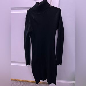 black turtleneck dress